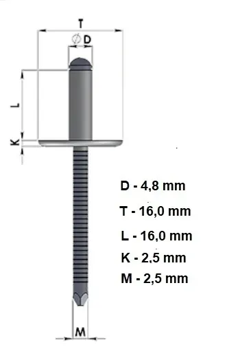 nity-kolorowe-szeroki-kolnierz-48x16mm-k16mm-grafit-ral-7024-100szt-dlugosc-calkowita-16-mm
