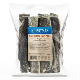 petmex-przysmak-naturalny-gryzak-dla-psa-suszona-skora-dorsza-paski-200g