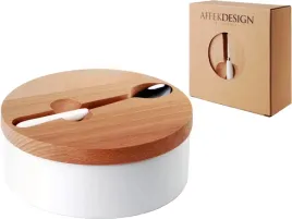 cukiernica-porcelanowa-biala-z-pokrywa-bambusowa-15-cm-z-lyzeczka-5790