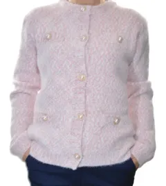 damski-kardigan-sweter-rozpinany-ozdobne-guziki-uni-bialo-rozowy-melanz