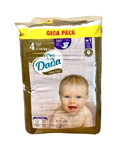 DADA Pieluchy 4 7-16kg GIGA PAKA 164 szt