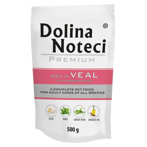 Dolina Noteci Premium Adult Cielęcina Groszek Mokra Karma Dla Psa 500g