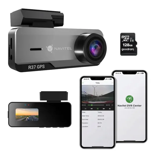 Wideorejestrator Navitel R37 GPS,auto-start, moduł WIFI+karta 128GB Goodram