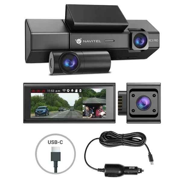 Wideorejestrator NAVITEL RC3 PRO - Tryb parkingowy, G-sensor + Gratis