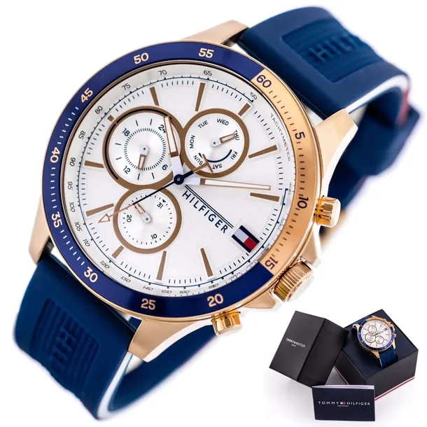 ZEGAREK MĘSKI TOMMY HILFIGER Bank 1791778 + BOX + GRAWER