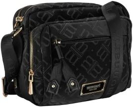 torebka-damska-listonoszka-czarna-monnari-wodoodporna-2-komory-wzor
