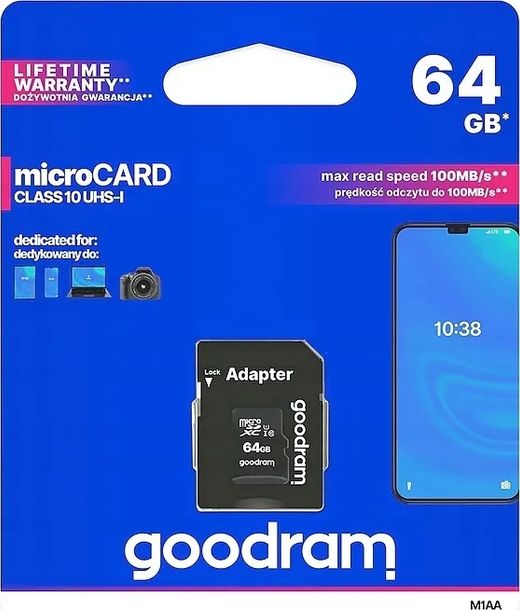 Karta Pamięci Micro SD 64 GB GOODRAM CLASS 10