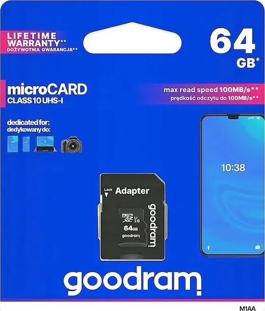 Karta Pamięci Micro SD 64 GB GOODRAM CLASS 10