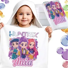 recznik-dla-dziecka-przedszkola-z-imieniem-demon-hunters-huntrix-kpop-30x50