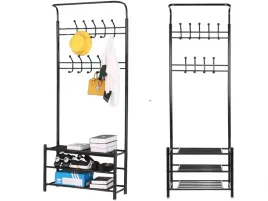 wieszak-metalowy-z-polkami-stojacy-na-ubrania-do-przedpokoju-domu-podlogowy