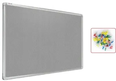 Tablica tekstylna 120x90 cm SZARA rama aluminiowa