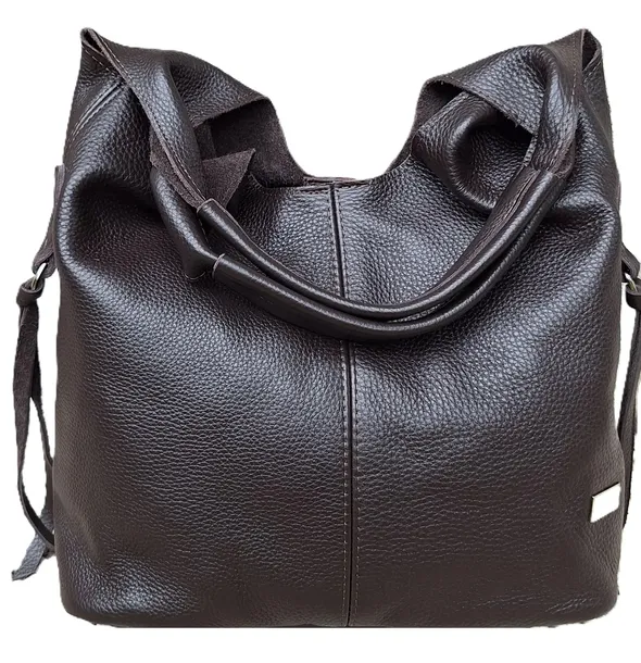 Skórzana Torebka Shopper Skóra Naturalna Włoska Vera Model 2w1