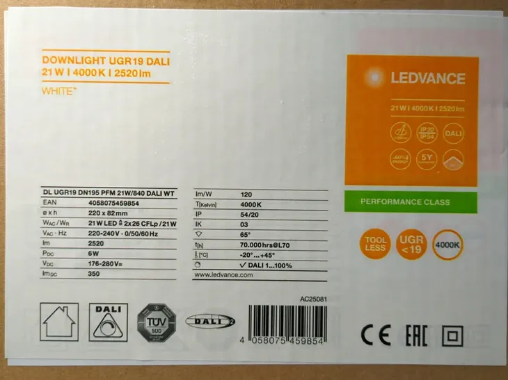 oprawa-led-downlight-ledvance-performance-dn195-21w-2520lm-ip54-dlugosc-22-cm
