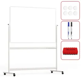 tablica-magnetyczna-obrotowa-jezdna-150x100cm-biala-dwustronna-gratis