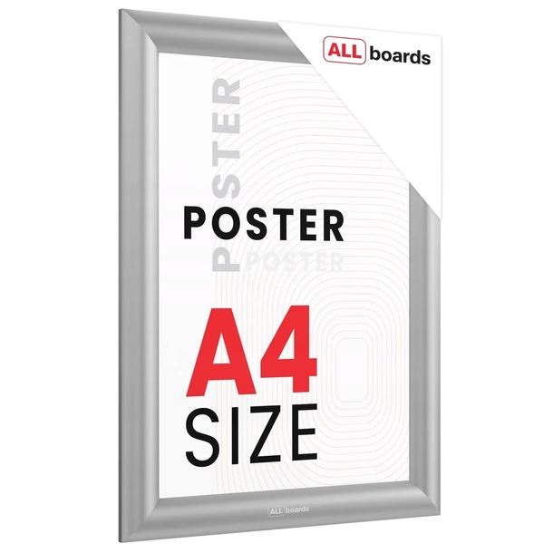 Ramka plakatowa A4 OWZ Srebrna rama zatrzaskowa