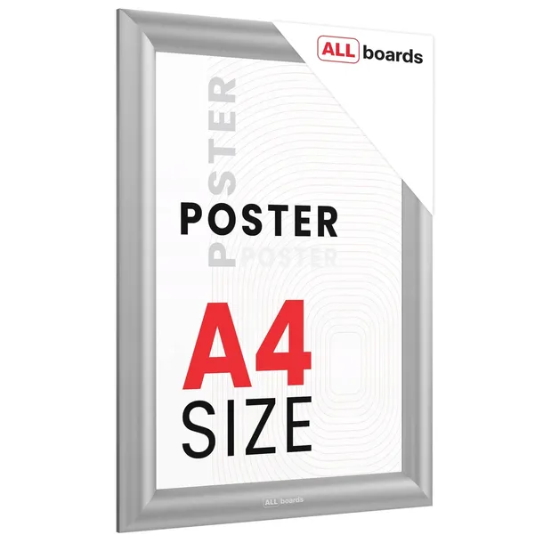 Ramka plakatowa A4 OWZ Srebrna rama zatrzaskowa