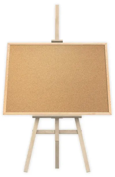 Tablica korkowa 90x60cm + sztaluga drewniana
