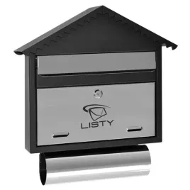 skrzynka-na-listy-460x400x75-z-daszkiem-srebrno-czarna