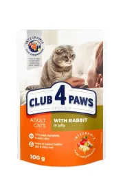club-4-paws-premium-karma-dla-kota-mokra-krolik-100g