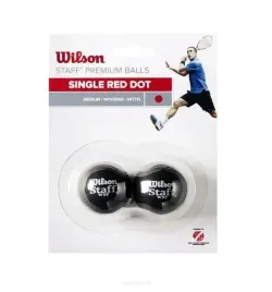 pilki-do-squasha-wilson-staff-premium-kropka-czerwona-2szt