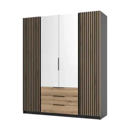 szafa-do-sypialni-4-drzwiowa-z-lustrem-i-polkami-dravero-bl-ev-bl-2lam-2l3s