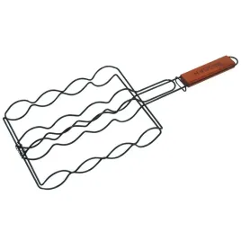 ruszt-do-grillowania-kielbas-metalowy-czarny-nieprzywierajacy-50x19-cm