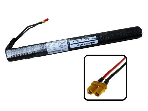 AKUMULATOR PAKIET 25.1V 29.4V 4AH 7S2P 14X18650 HULAJNOGI ROWERU DESKI XT30
