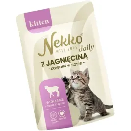 nekko-daily-saszetka-dla-kota-kitten-jagniecina-kawalki-w-sosie-85g