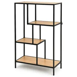 regal-loftowy-industrialny-4-polki-metalowy-na-ksiazki-salonu-biura-rl103