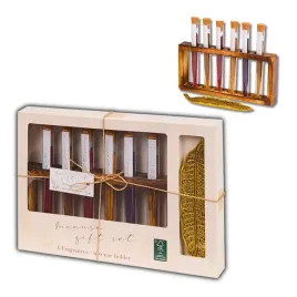 kadzidelka-zestaw-prezentowy-6-aromatow-w-kolbkach-szklo-drewniany-stojak
