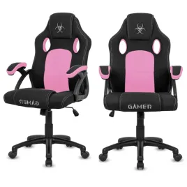 fotel-gamingowy-obrotowy-gracza-tkanina-rozowy-krzeslo-do-biurka-ucznia