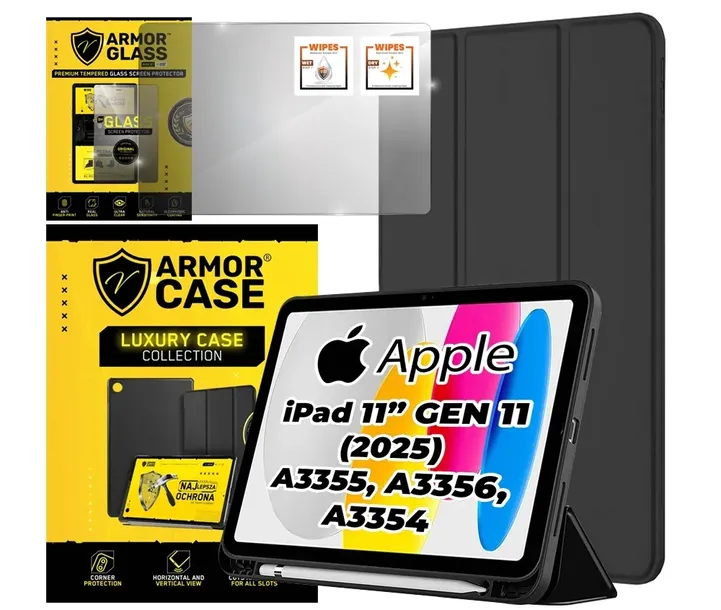 ETUI OCHRONNE DO APPLE IPAD GEN 11" 2025 A3355 A3356 A3354 11.0" + szkło