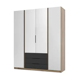 szafa-do-przedpokoju-4-drzwiowa-z-lustrem-i-szufladami-dravero-ev-bl-4l-3s