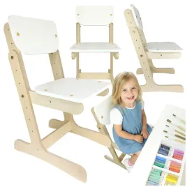 krzeslo-regulowane-dla-dzieci-do-biurka-stoliczka-pokoju-biale-do-malowania