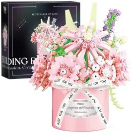 klocki-kwiaty-roze-konstrukcyjne-bukiet-kwiatow-flower-box-rozowy-prezent