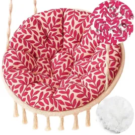 poduszka-wodoodporna-100cm-na-hustawke-bocianie-gniazdo-liscie-magenta