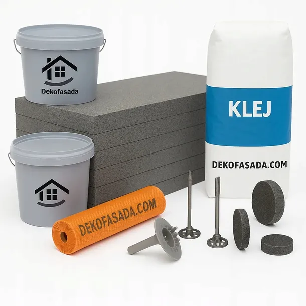 Kompletny zestaw na ocieplenie domu 120 m² styropian Grafitowy EPS 033 20cm