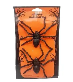 dekoracja-halloween-pajak-czarny-duzy-2szt-gumowy-wlochaty-10x12-cm