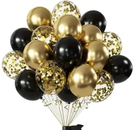 balony-chrom-czarne-zlote-i-konfetti-na-18-40-50-urodziny-zestaw-balonow