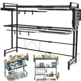 duzy-ociekacz-nad-zlew-na-naczynia-dwupoziomowy-regal-suszarka-dwie-polki