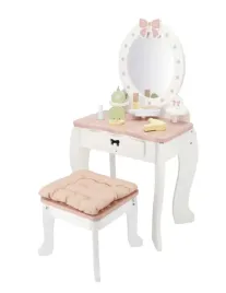 toaletka-drewniana-z-duzym-lustrem-i-taboretem-akcesoria