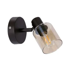 candellux-agra-lampa-kinkiet-brunatny-1x40w-e14-klosz-bursztynowy