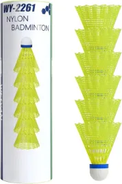 lotki-do-badmintona-wysoka-stabilnosc-profesjonalne-zolte-zestaw-6-sztuk