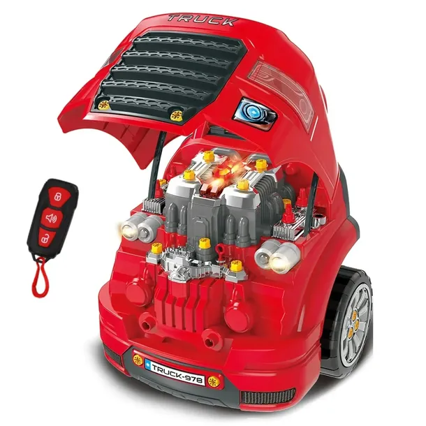 ZESTAW MECHANIKA DLA DZIECI SILNIK DO ROZKRĘCANIA SAMOCHÓD AUTO z pilotem