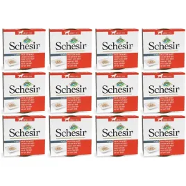 mokra-karma-dla-psa-schesir-adult-fileciki-z-kurczaka-i-wolowina-12x150g