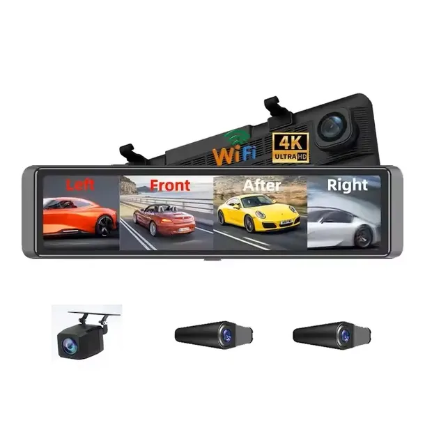 Wideorejestrator 4K Rejestrator jazdy 4 kamery 360 cofania martwe pole ADAS