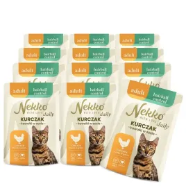 nekko-daily-dla-kota-adult-hairball-control-kurczak-kawalki-w-sosie-12x85g