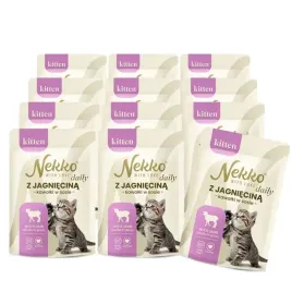 nekko-daily-saszetka-dla-kota-kitten-jagniecina-kawalki-w-sosie-12x85g