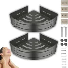 polki-prysznicowe-bez-wiercenia-narozna-polka-pod-prysznic-czarna-2-sztuki