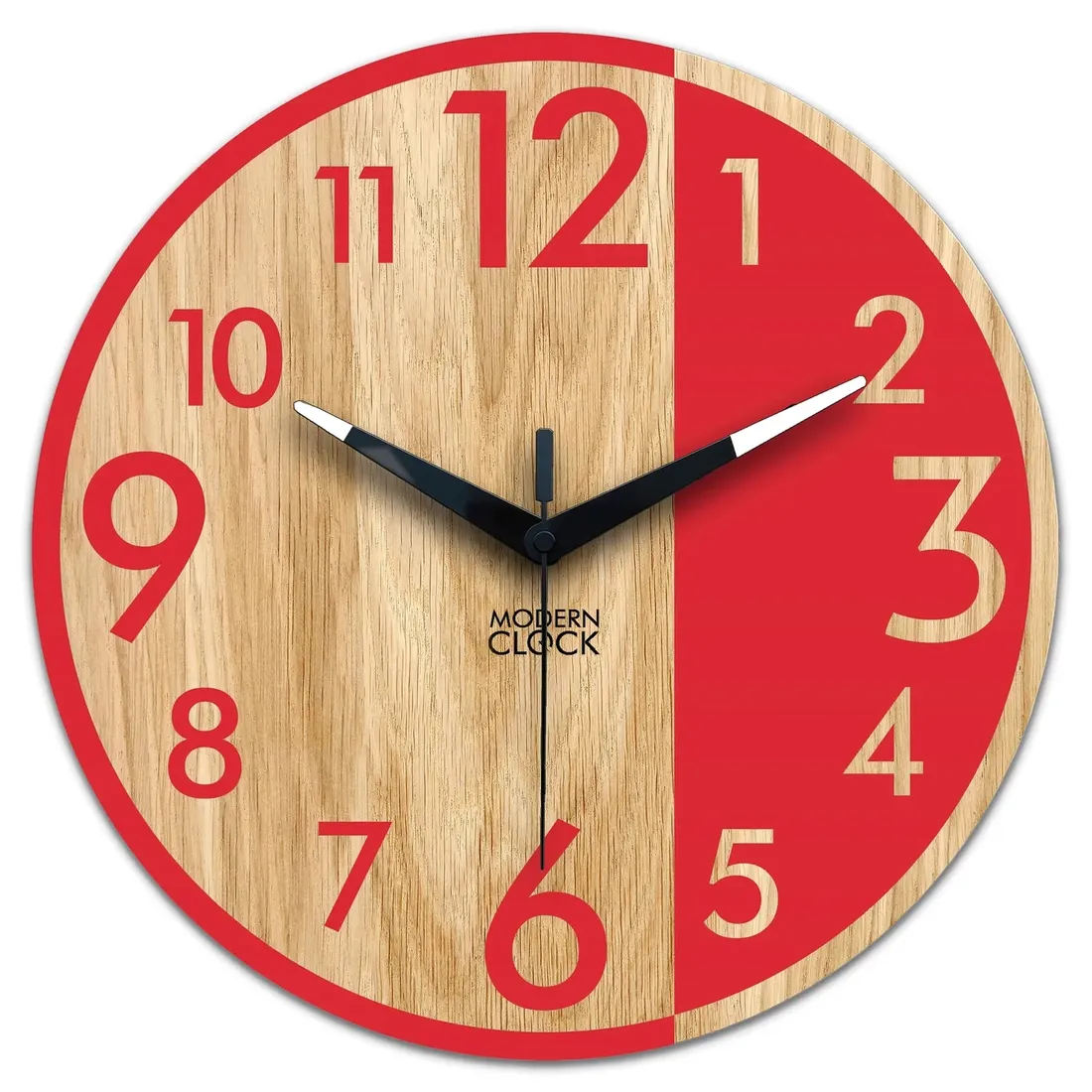 zegar-scienny-debowy-alfred-czerwony-33-cm-cichy-stan-nowy